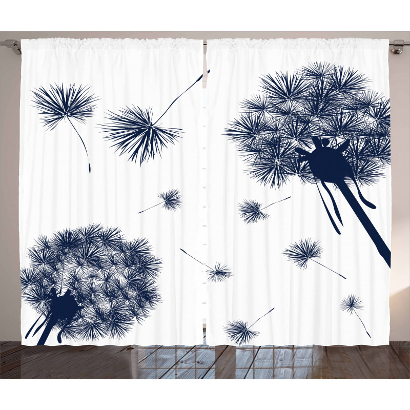 Flying Pollens Flower Curtain