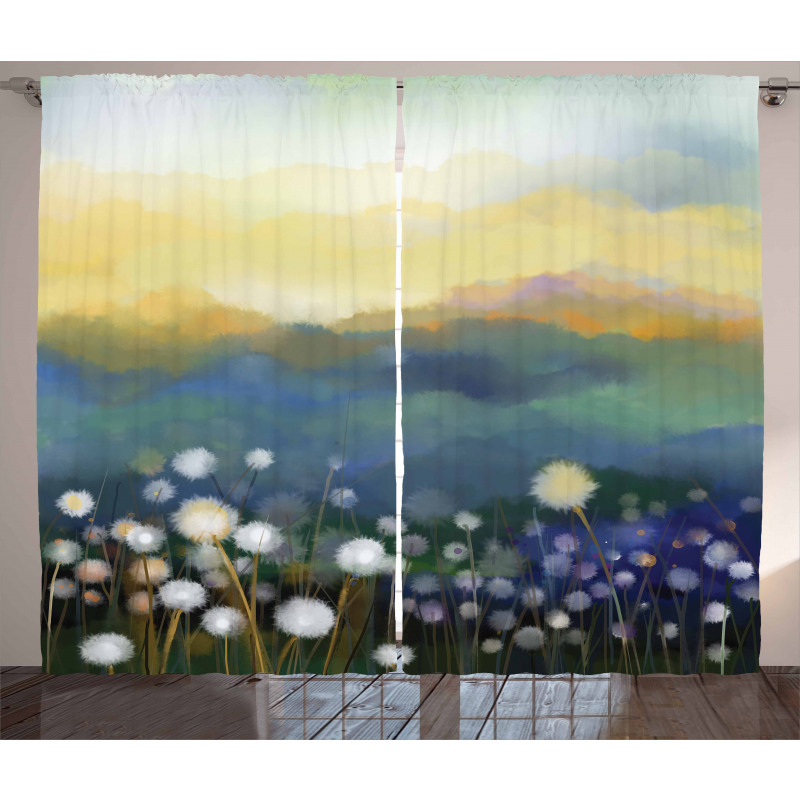 Oil Painting Flora Curtain
