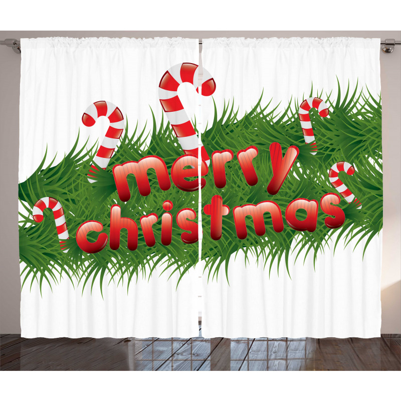 Candy Canes Garland Curtain