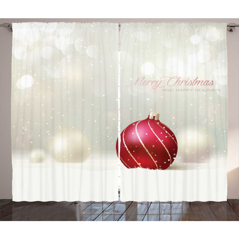 Bauble with Lines Curtain