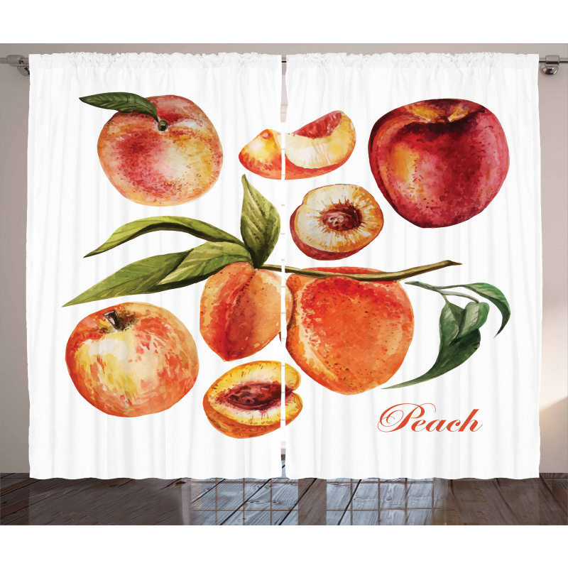 Delicious Nectarines Curtain