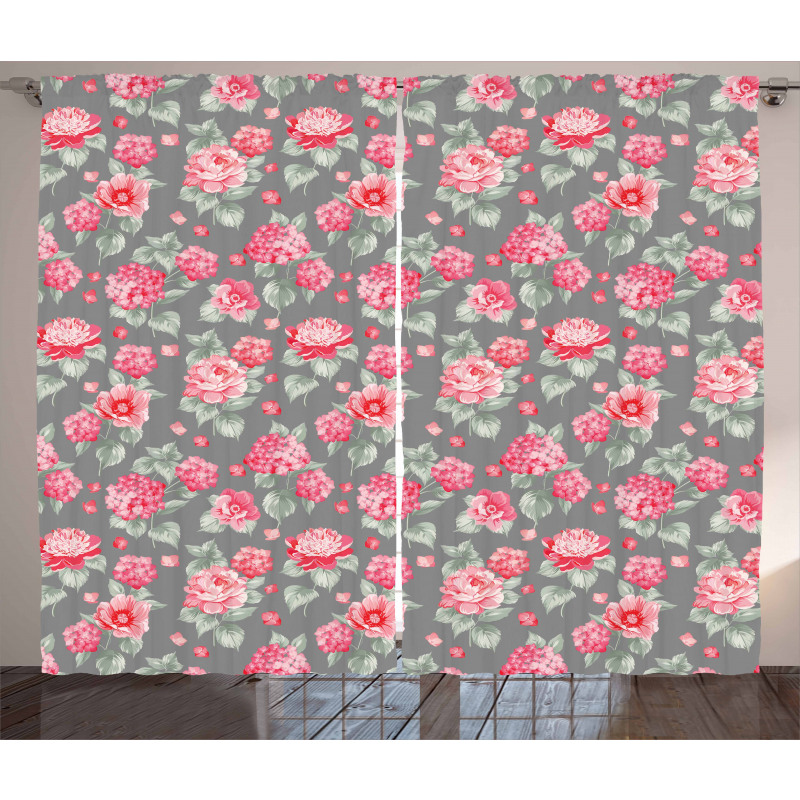 Romantic Bridal Bouquets Curtain