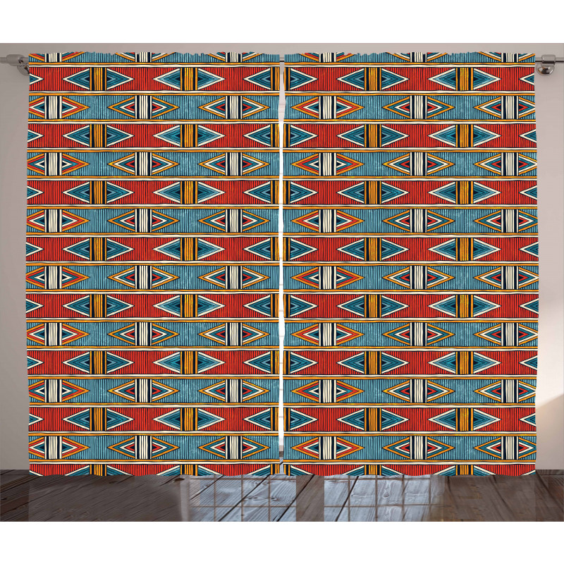 Rhombus Tribal Curtain