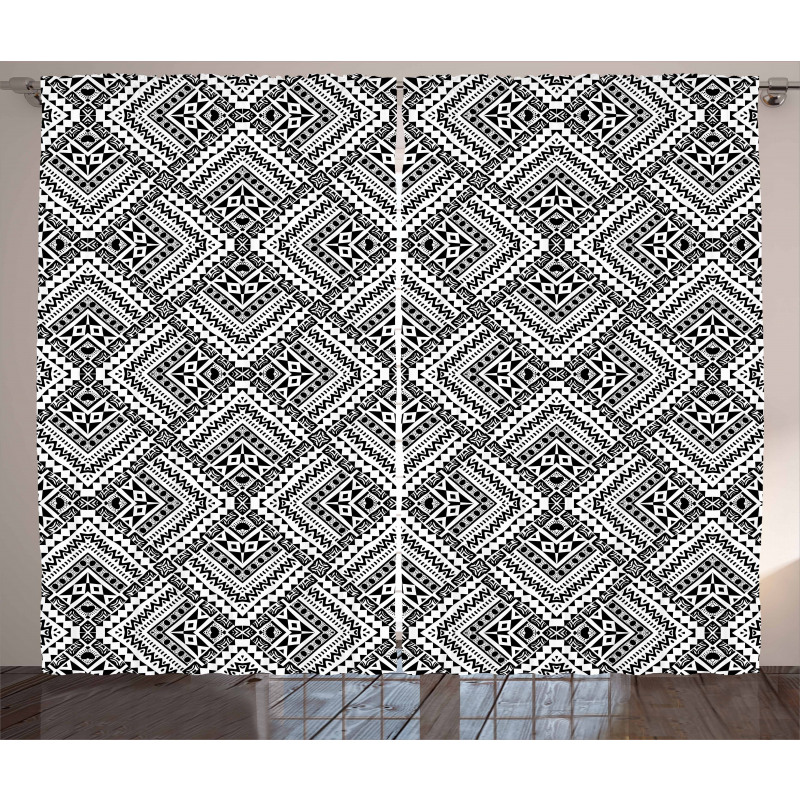 Chevrons and Dots Curtain