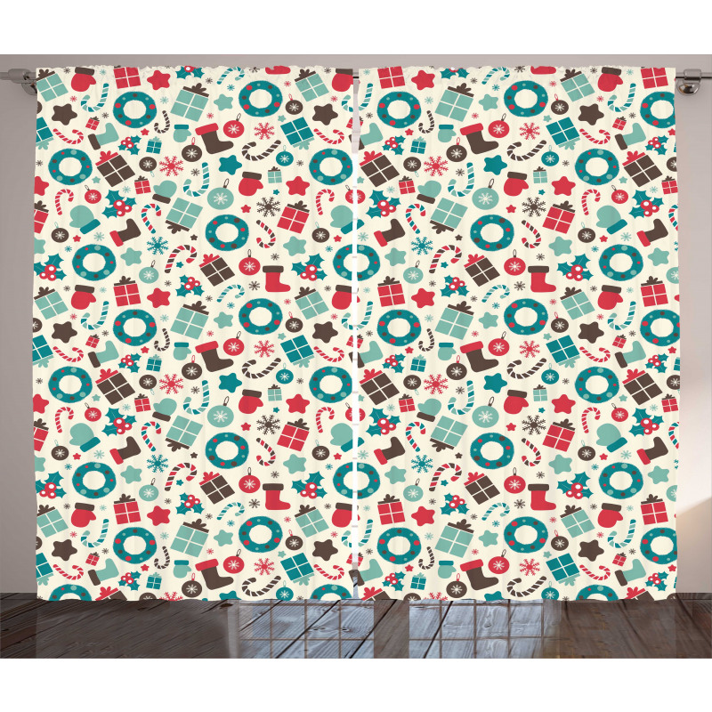Retro New Year Party Curtain