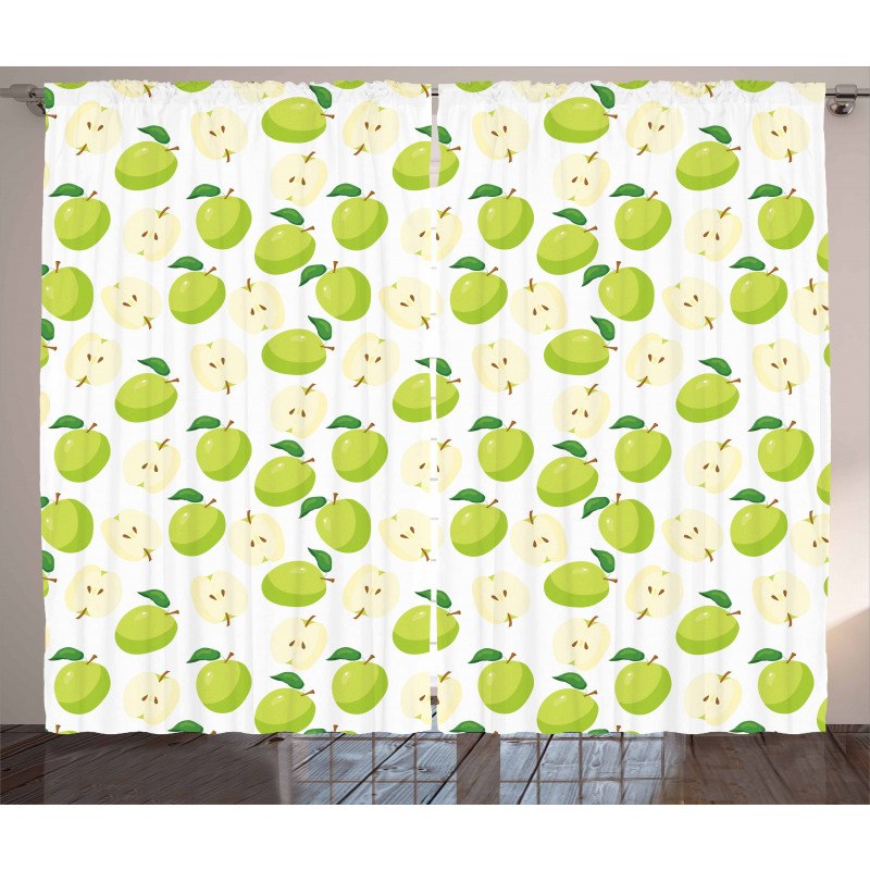 Cartoonish Fruit Anatomy Curtain