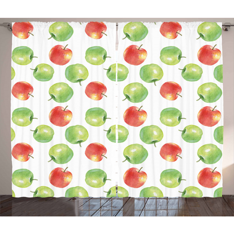 Watercolor Fruit Pattern Curtain