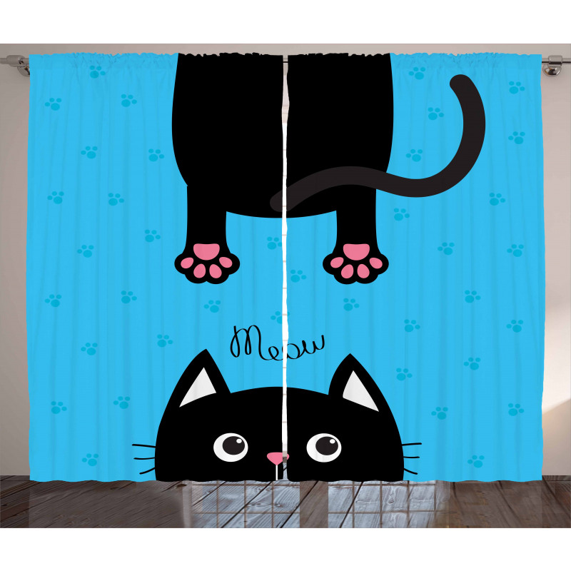 Fat Cat Paws and Tail Curtain