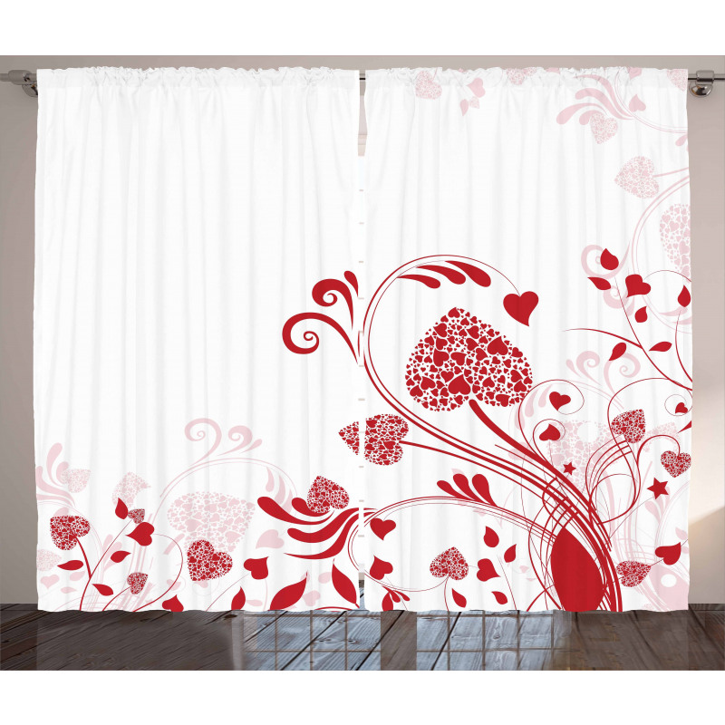 Garden of Romance Hearts Curtain
