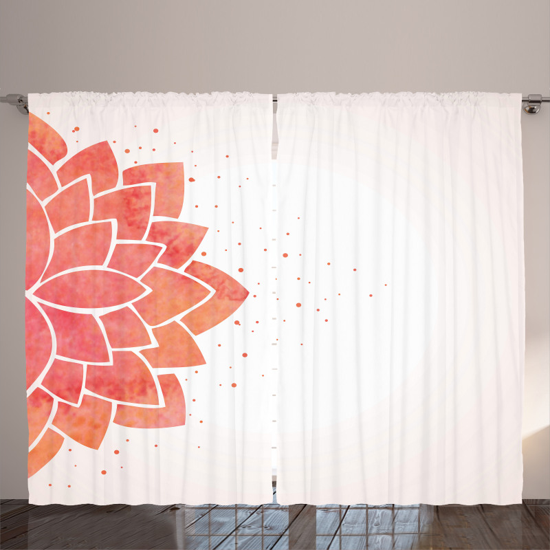 Aquarelle Half Flower Curtain