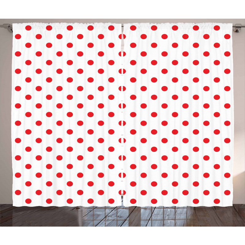 Country Picnic Polka Dots Curtain