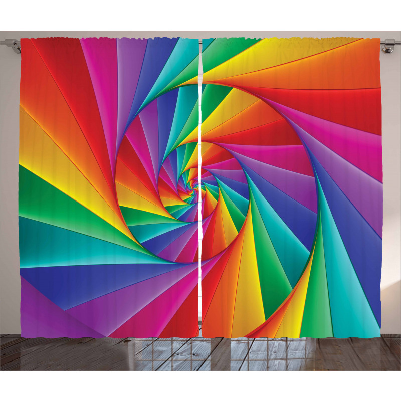 Abstract Art Vivid Swirl Curtain