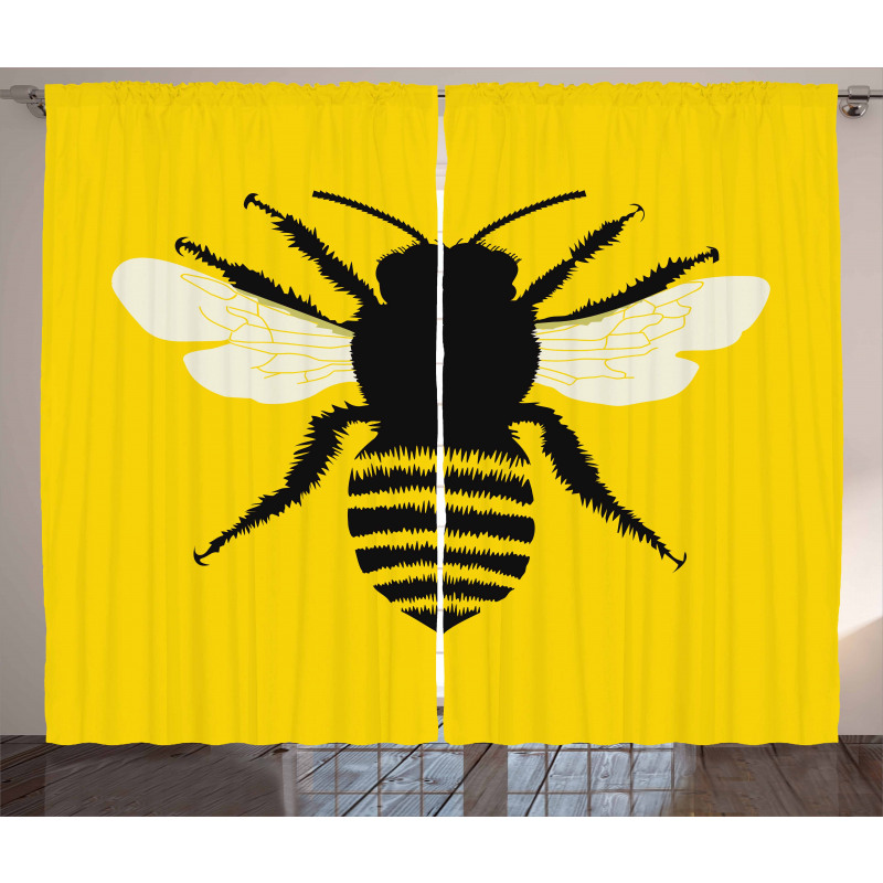 Honeybee Silhouette Curtain