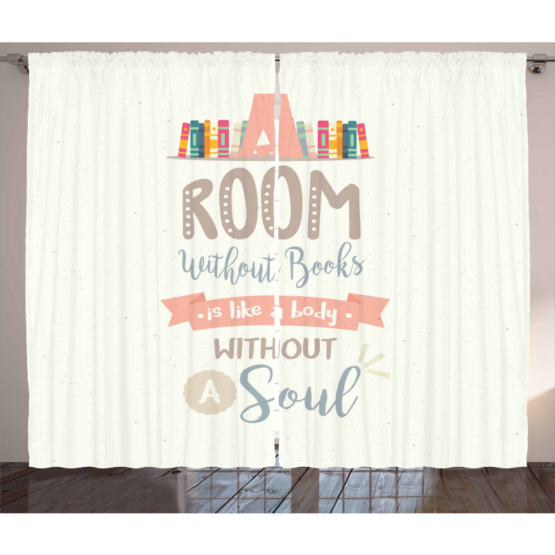Book Shelf and a Words Curtain