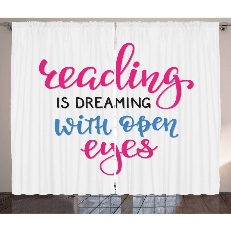 Reading is Dreaming Words Curtain