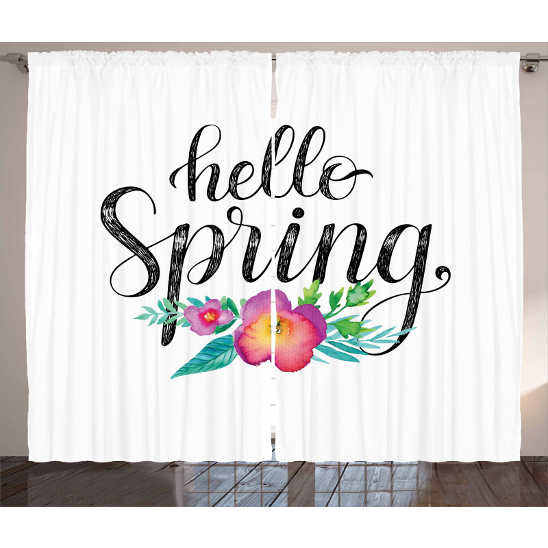 Springtime in Watercolors Curtain