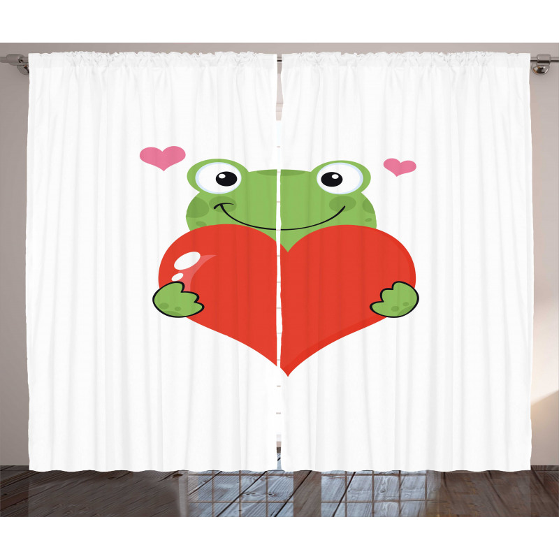 Funny Cartoon Frog Curtain