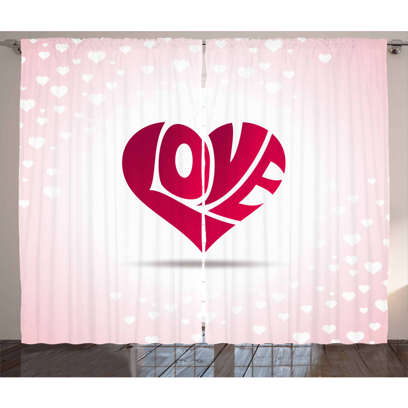 Heart Background Ornate Curtain