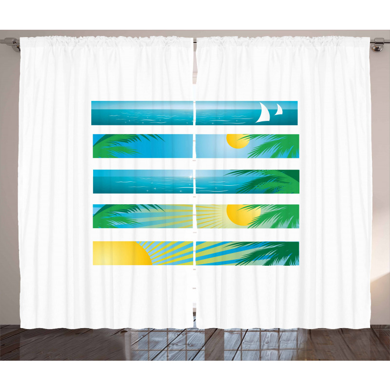 Banner Stripes Exotic Curtain