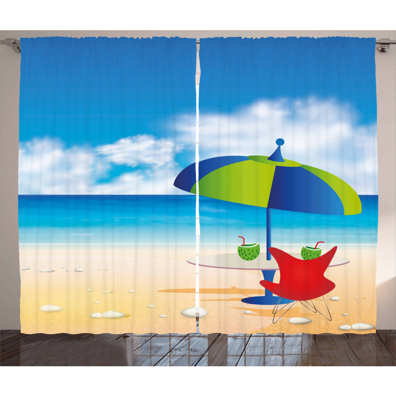 Relaxing Scene Umbrella Curtain