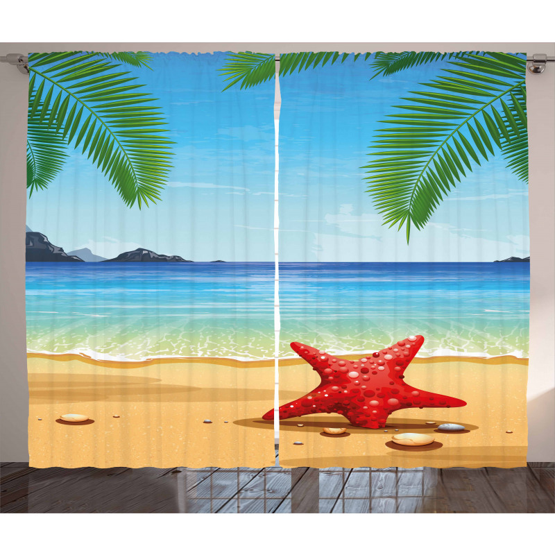 Starfish Ornate Design Curtain