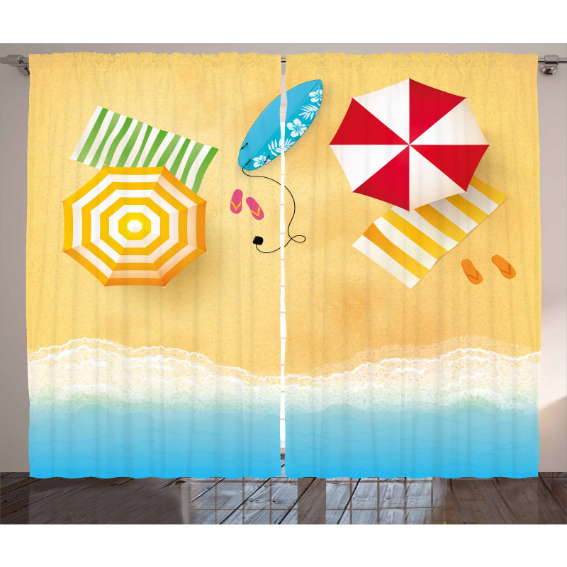 Beach Waves Umbrella Curtain