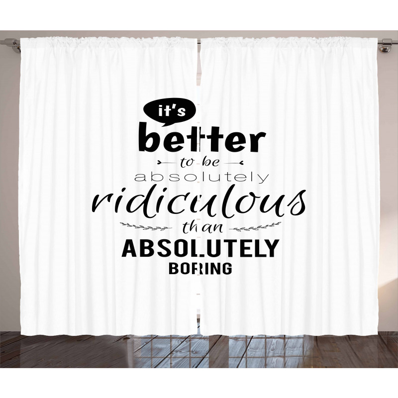 Lettering Pattern Curtain