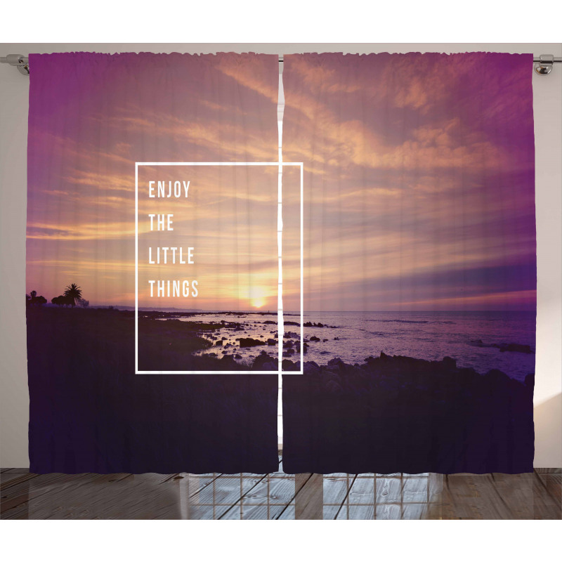 Sunset on Beach Curtain