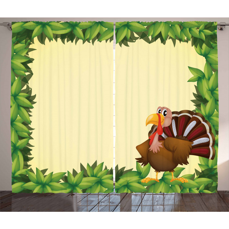 Fresh Leaf Frame Curtain