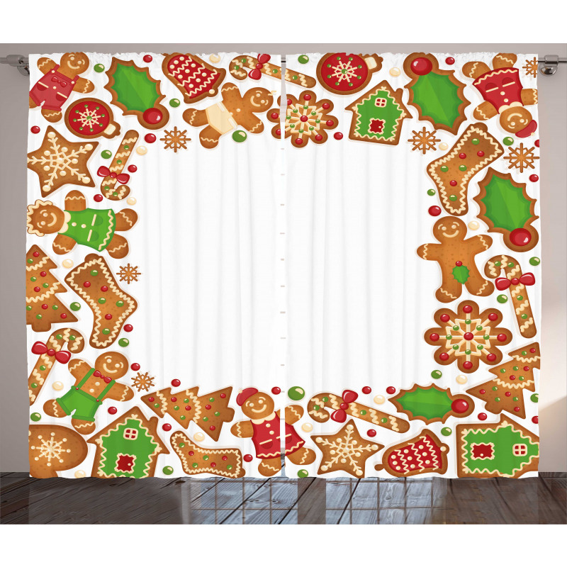 Gingerbread Biscuits Curtain