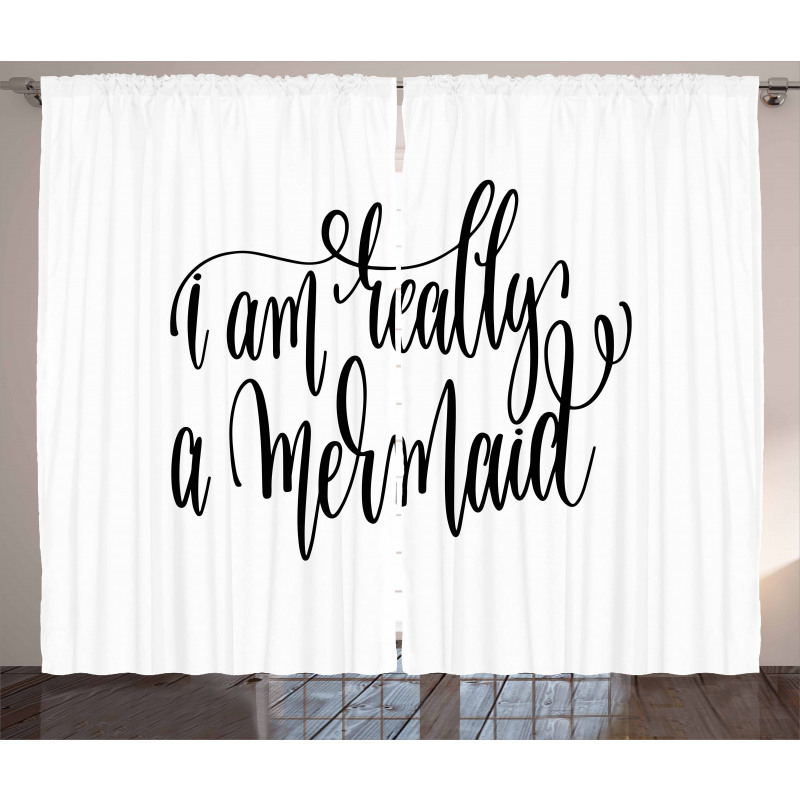 Girl Theme Slogan Curtain