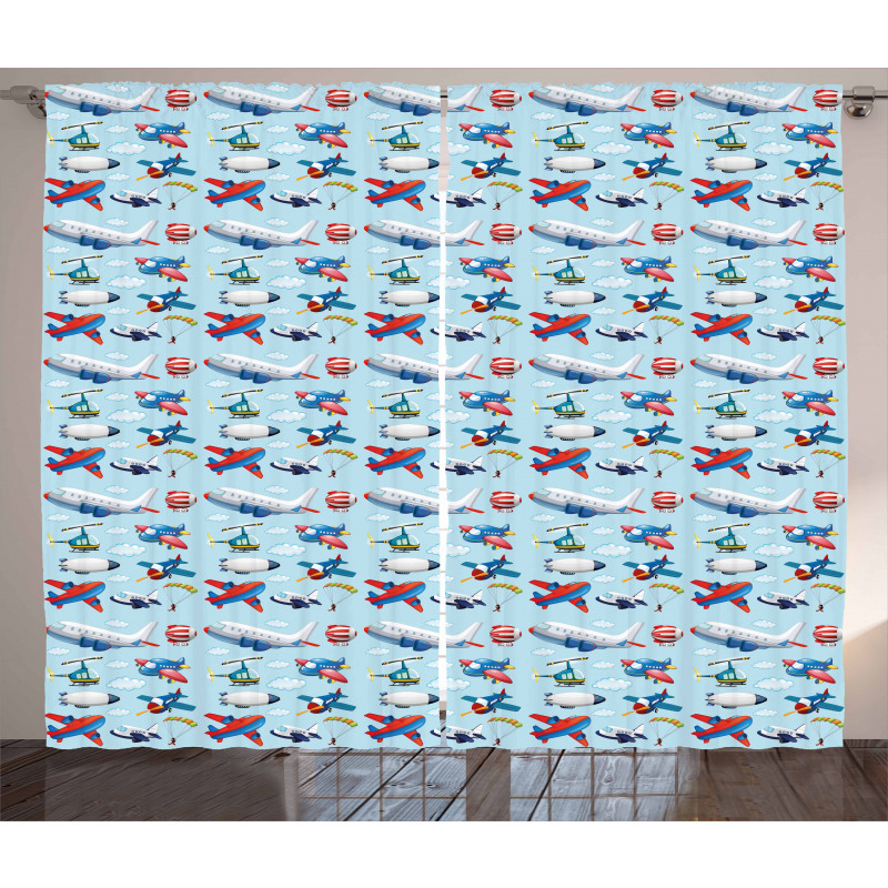 Aircrafts Sky Diving Curtain