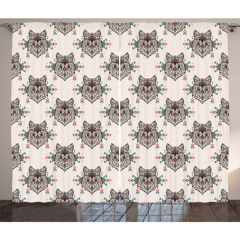 Wolf Pattern Curtain
