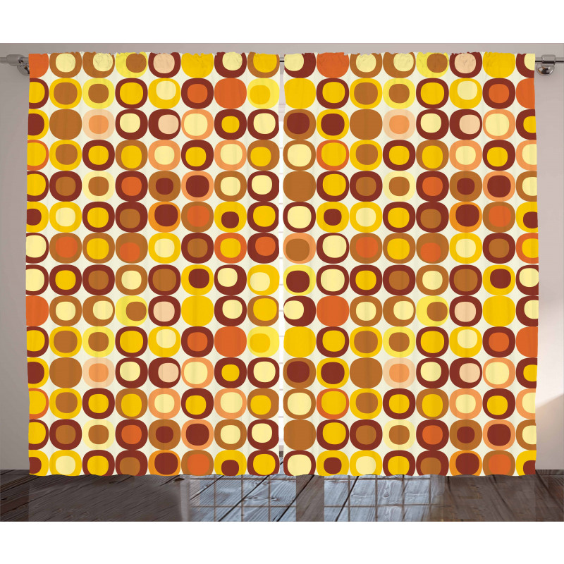 Design Retro Square Curtain