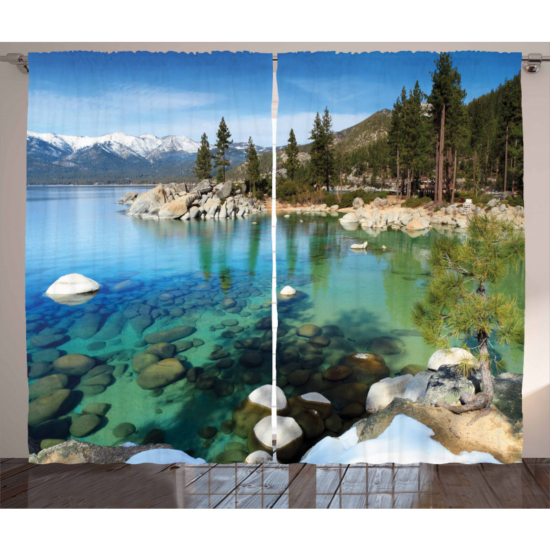 Summer Lake Photo Curtain