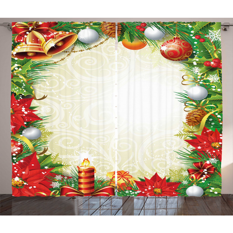 Abstract Christmas Tree Curtain