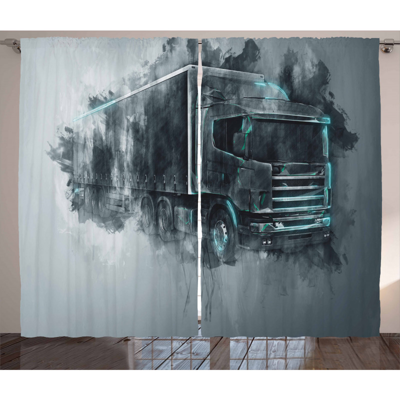 Cargo Delivery Theme Curtain