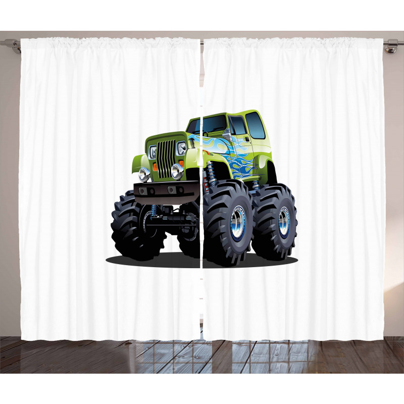 Monster Truck Off Road Curtain