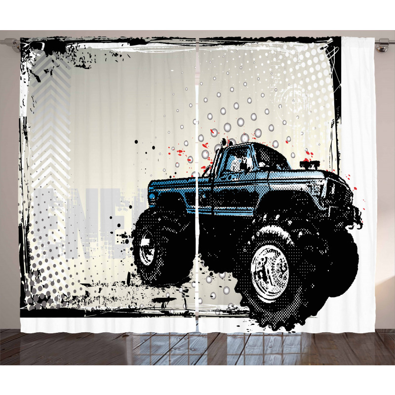 Halftone Monster Pickup Curtain