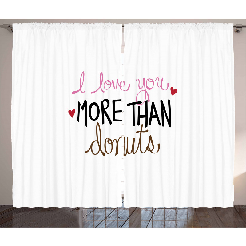 Donut and Hearts Curtain