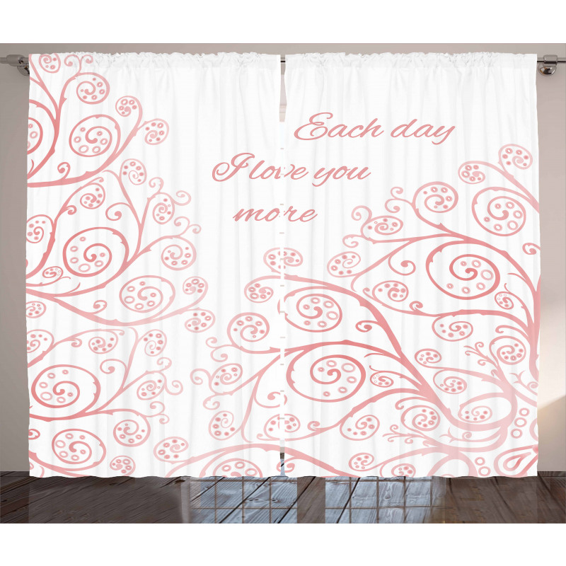 Swirls Love in Spring Curtain