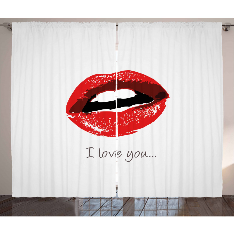 Seductic Female Lips Curtain