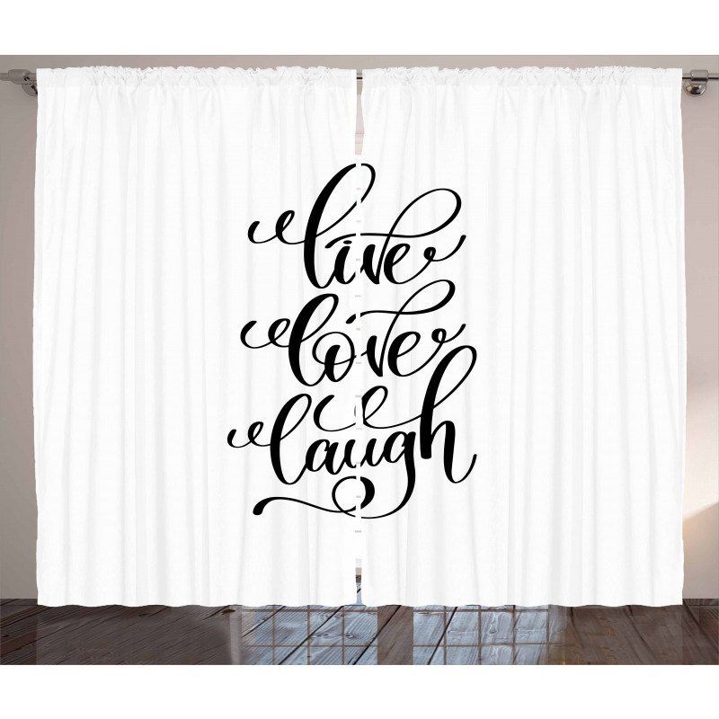 Live Love Composition Curtain