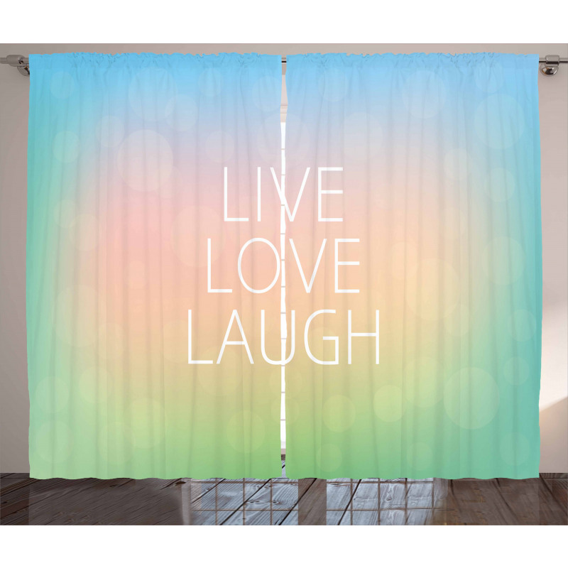 Bokeh Slogan Curtain