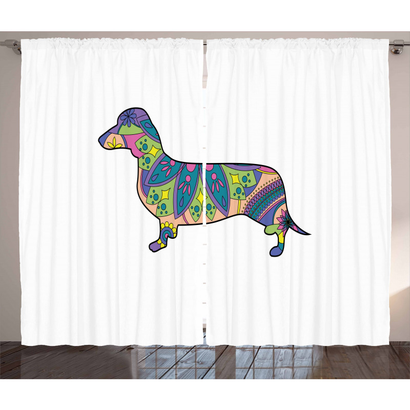Small Flower Puppy Curtain