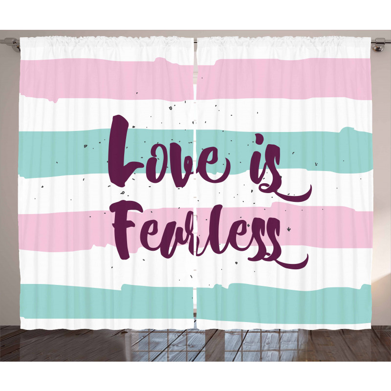 Love is Fearless Words Curtain