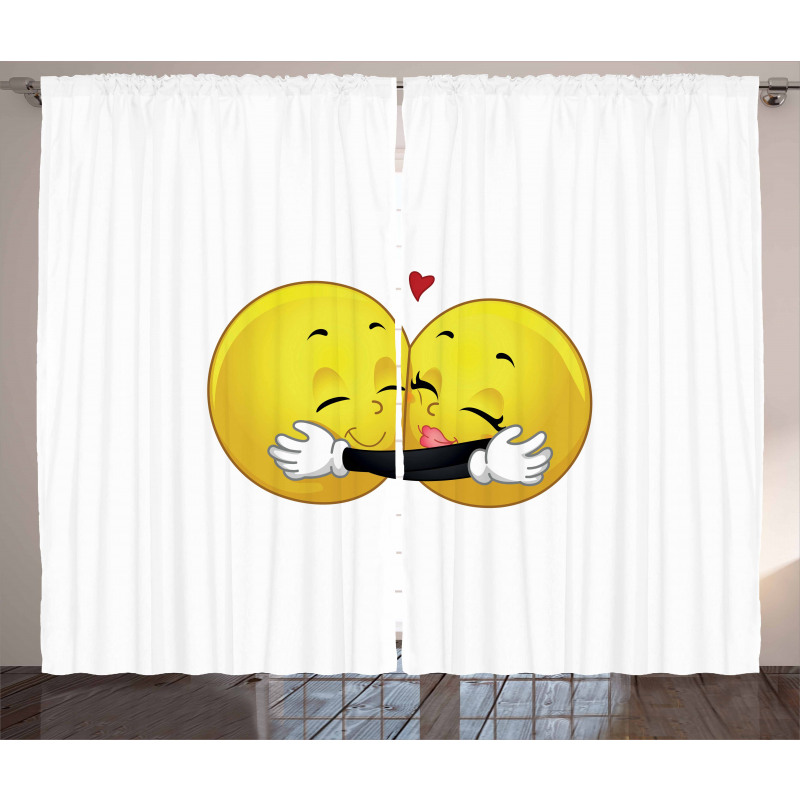 Emoji Hugging Curtain
