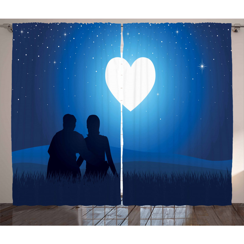 Couple Silhouette Curtain