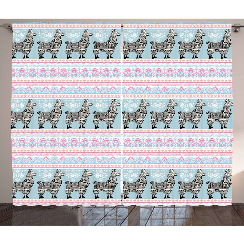 Patterned Alpaca Curtain