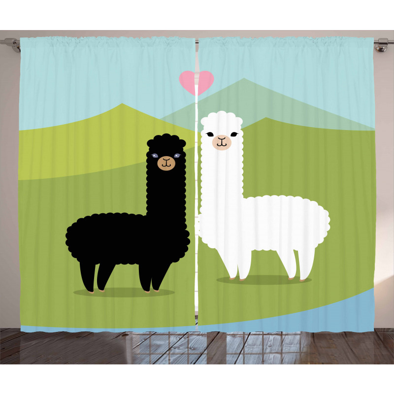 Animals in Love on Hill Curtain